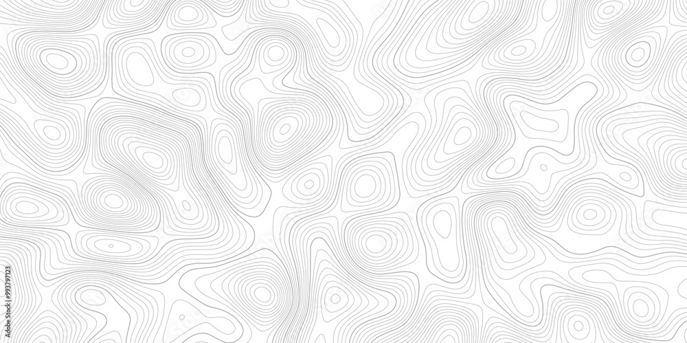 Wall mural abstract background wavy topographic line contour geography map. seamless pattern and banner design.