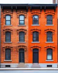 Fototapeta premium Before and After Restoration of Historic Building