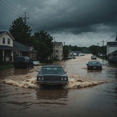 Heavy rains result in major urban flooding, transforming streets and homes into waterlogged zones