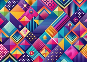 Obraz premium Abstract Colorful Geometric Vector Background for Modern Designs and Creative Projects