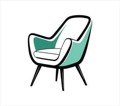 recommend clip art: Chair editable vector illustration on white background. chair Line art, clip art, Office Chair, modern chair