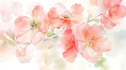 A pretty watercolor painting of flowers, perfect for Mother's Day, weddings, birthdays, Easter, or Valentine's Day. The colors are soft and pastel, making it feel like spring or summer.