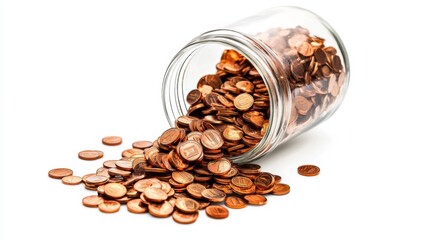 Money, coins in a glass jar. Saving and investment concept