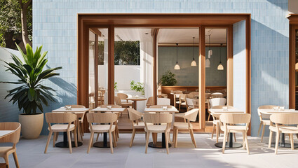 Obraz premium Seafood restaurant interior