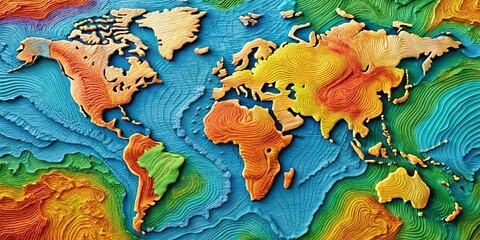 Abstract Topographic Lines Pattern for Maps, Design Projects, and Geographical Representations