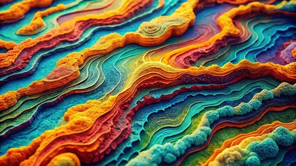 Abstract Topography Pattern with Layers and Textures for Backgrounds and Design Applications