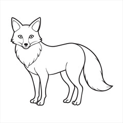 Obraz premium fox silhouette vector 