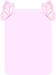 Cute Butterfly Notes Memo Text Box Background Frame