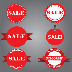 Round sale stickers 