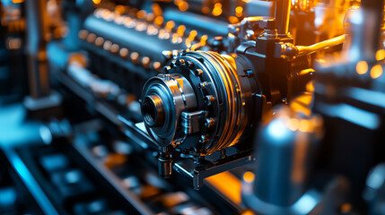 Obraz premium Engine Being Tested in Diagnostic Environment