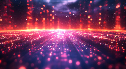 Fototapeta premium Abstract Purple and Red Bokeh Background