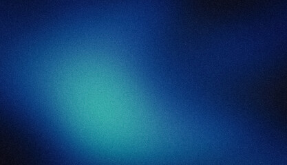 Blue and black abstract background with a grainy texture, featuring smooth gradients and light leaks. Abstract colorful grainy gradient backdrop design