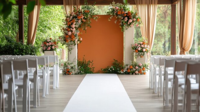 Elegant Outdoor Wedding Reception with Floral Accents