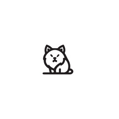 Simple of Animal silhouette Vector Line Icons