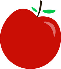 Apple Fruit Vector Icon Illutration