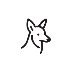 Simple of Animal silhouette Vector Line Icons