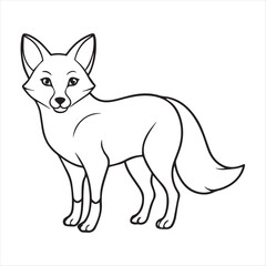 Fototapeta premium fox silhouette vector 