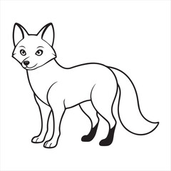 Fototapeta premium fox silhouette vector 