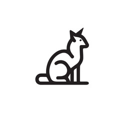 Simple of Animal silhouette Vector Line Icons