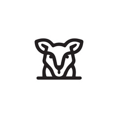 Simple of Animal silhouette Vector Line Icons