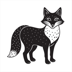 Fototapeta premium fox silhouette vector 