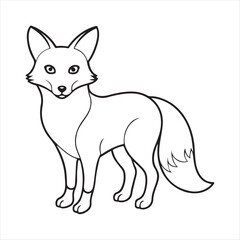 Fototapeta premium fox silhouette vector 