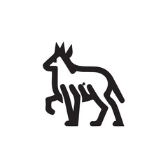 Simple of Animal silhouette Vector Line Icons