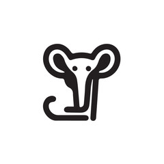 Simple of Animal silhouette Vector Line Icons