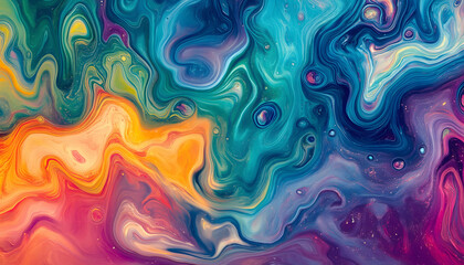 Fototapeta premium A vibrant illustration of seamless multicolored liquid