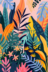 Exotic plant foliage background