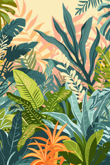 Exotic plant foliage background