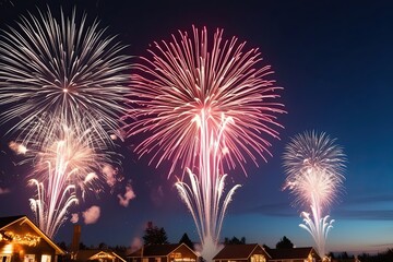 Festive Fireworks Overlay for Holiday Celebrations