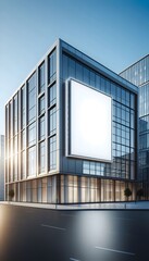 Fototapeta premium Blank Billboard Mockup on Street 