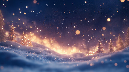 Obraz premium Santa flying through colorful glowing Christmas