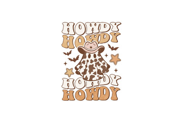 Howdy, Western Halloween PNG Sublimation T shirt design