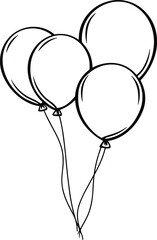 Group of balloons, vector illustration.