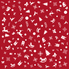 Red Christmas Pattern background design