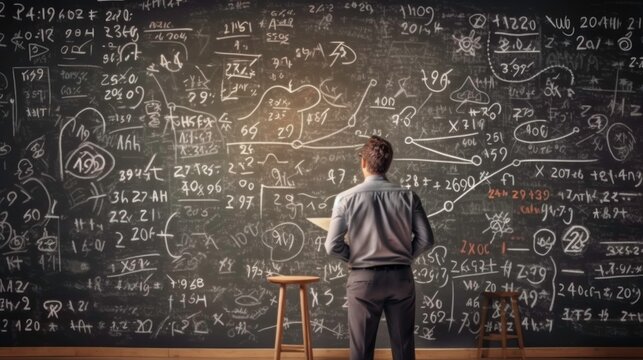 Man Studying Equations