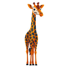 Obraz premium Giraffe cartoon vector illustration