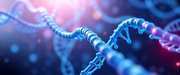 Abstract futuristic DNA structure background for science, technology and medical themes vector illustration.	
