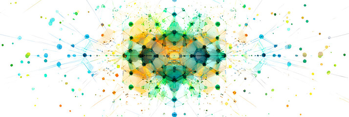 abstract colorful background with splashes with transparent background, PNG file