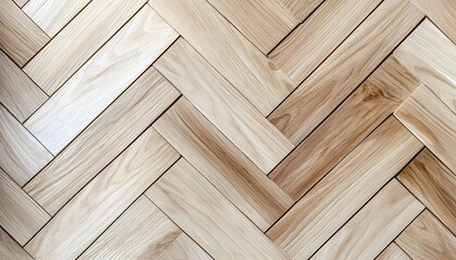 Intricate herringbone wood texture, light-colored planks, stylish and contemporary pattern for interior design concepts