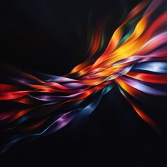 Vibrant abstract art featuring flowing colors against a dark background, perfect for modern design and creative projects.