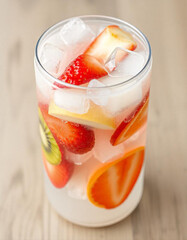 cocktail with strawberry