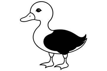 duck silhouette vector illustration