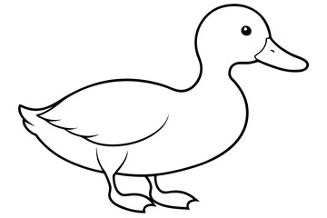 duck silhouette vector illustration