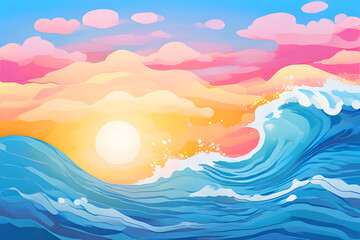 sun and waves
