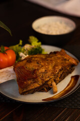costela e legumes