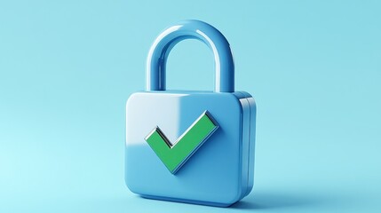 Security Lock with Checkmark