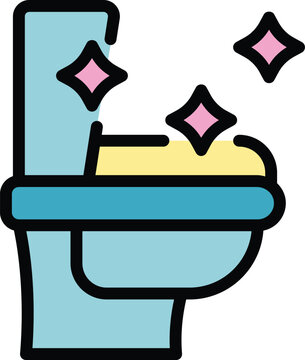 recommend clip art: Simple icon of a clean and shiny toilet bowl, ideal for representing cleaning services or bathroom hygiene